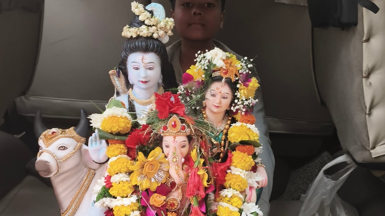 मामाकडे दीड दिवसाच्या गणपतीला गेलतो  ✨🙏