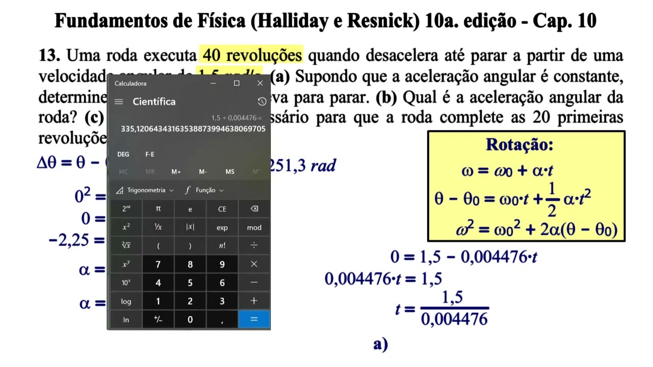 Aula 13 - Fundamentos de Física (Halliday e Resnick) 10a. Edição - Cap 10.