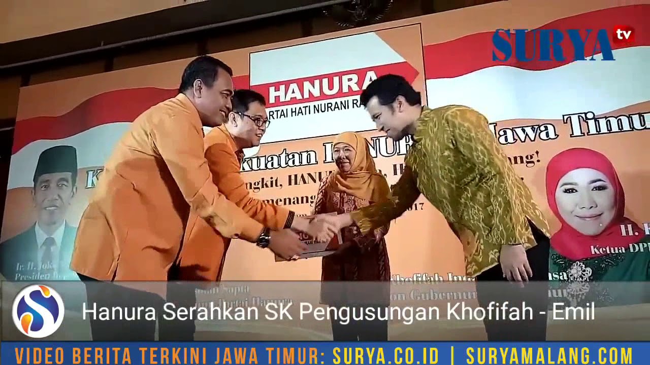 HANURA RESMI CALONKAN KHOFIFAH EMIL DARDAK CAGUB JATIM