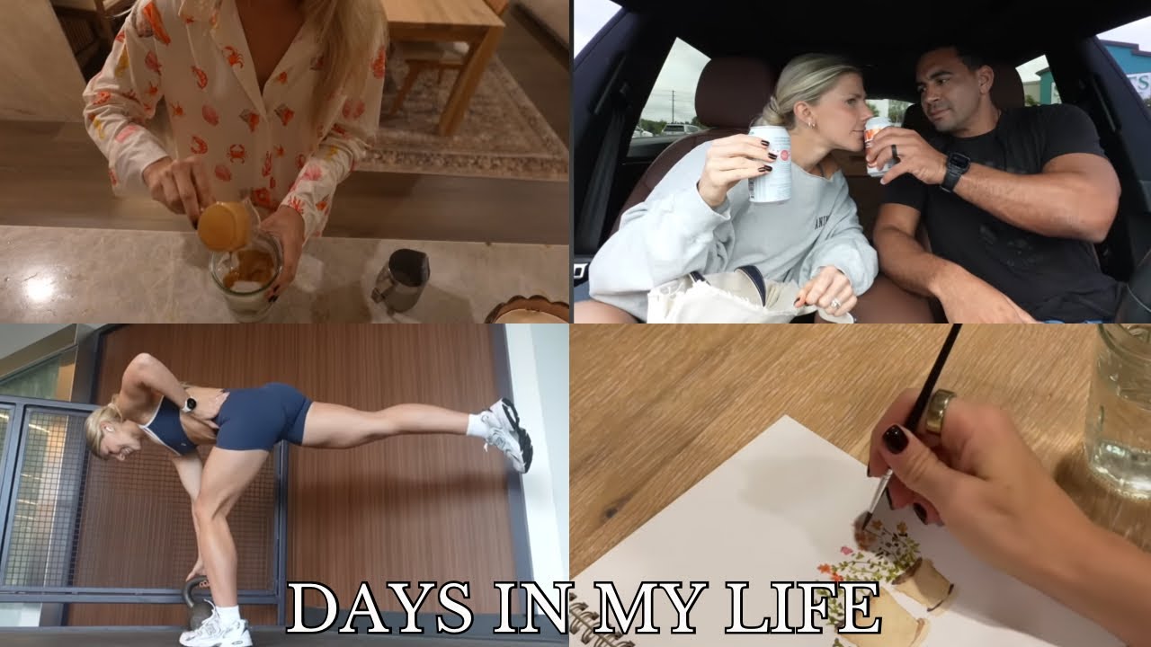 VLOG: sticking to my routine, leg day, relaxing evening, coffee bar decor + normal days at home