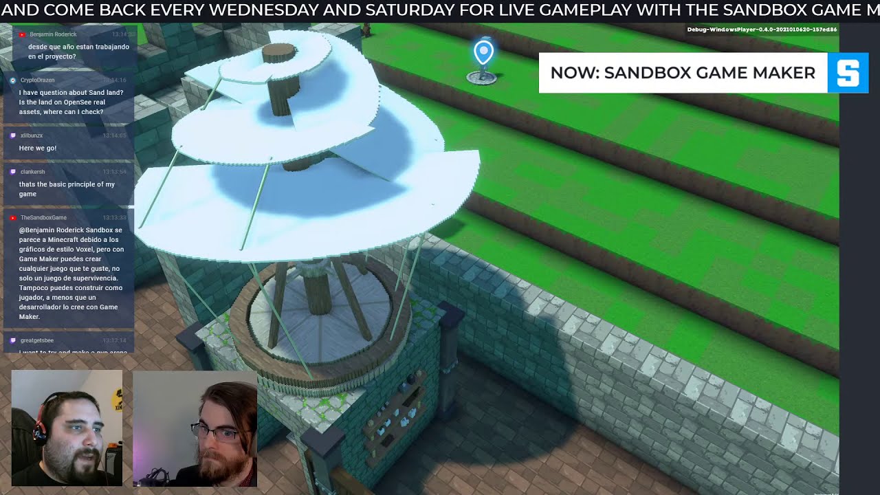 The Sandbox Live Streams Saturday, January 23 - 18:00 - 19:00 GMT