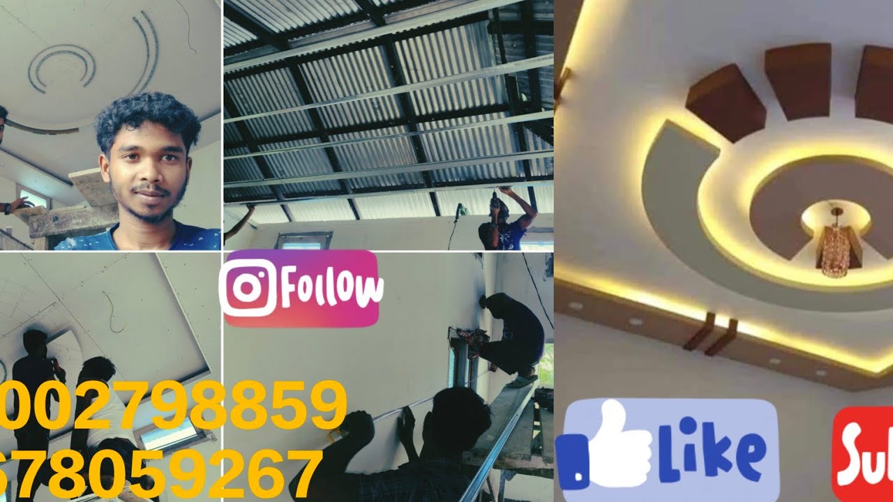 gypsum false ceiling installation keise kare!! Full video & electrical wiring 💡!