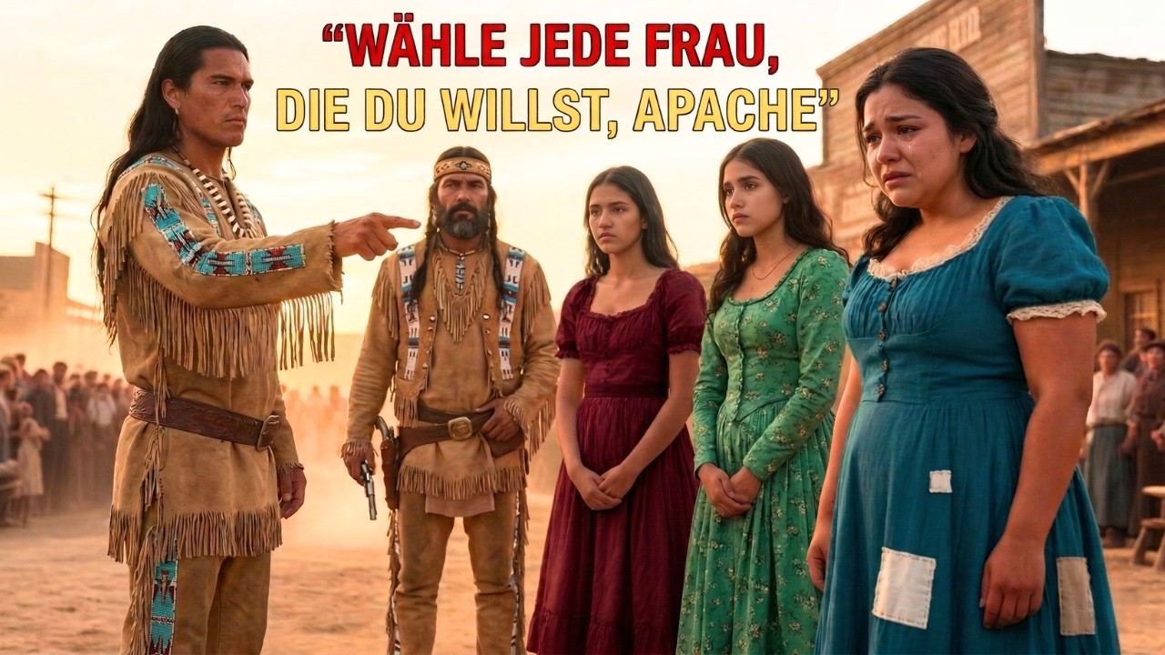 „Wähle jede Frau, die du willst, Apache“, spottete der Sheriff… „Ich heirate das hässliche Mädchen“