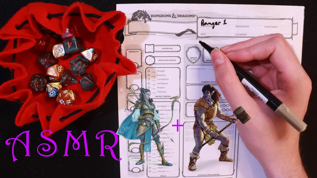 ASMR Your best friend helps you with your first D&D character