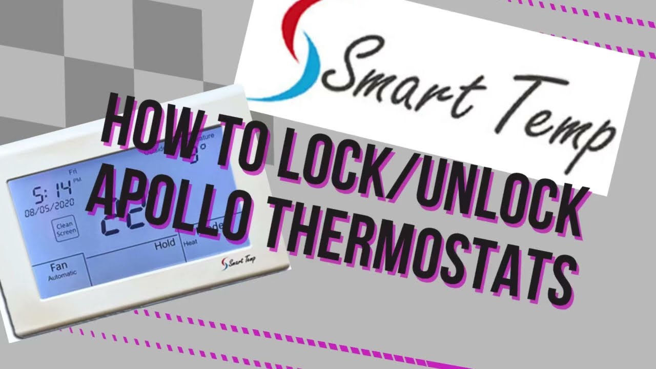 How to Lock & Unlock Smart Temp SMT-850 Apollo Thermostat | Stop Kids/Staff Changing Settings