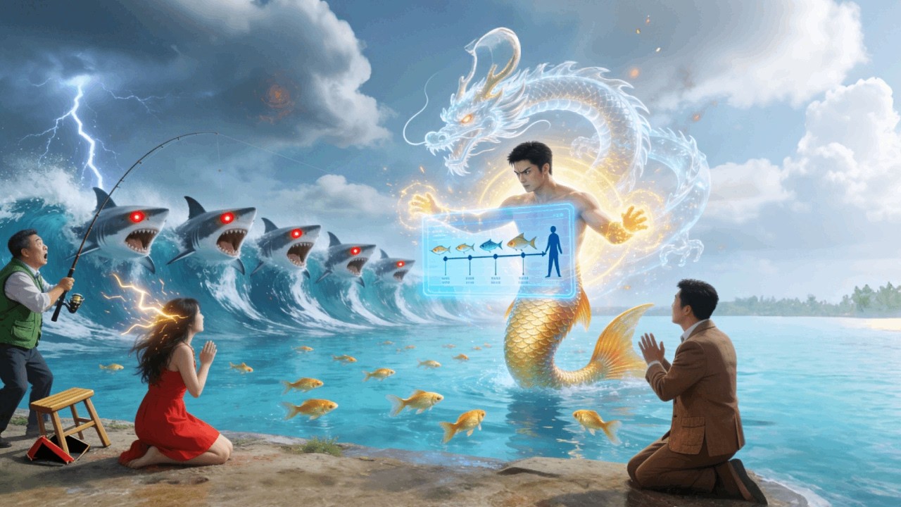 ปลาตัวหนึ่งเล่นสนุกในแม่น้ำกับทุกคน ใครจะคิดว่ามันคือร่างอวตารของเทพมังกร ทุกคนช็อกตาค้าง