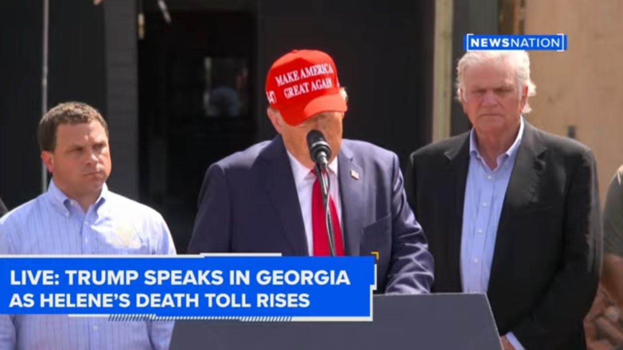 Trump speaks in Georgia as Helene’s death toll rises
