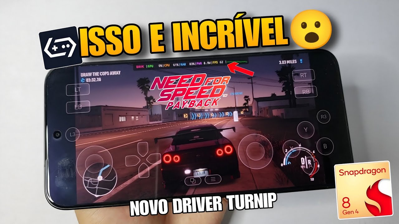 PODER BRUTO! NEED FOR SPEED PAYBACK RODANDO LISO NO POCO F7 8S GEN4 GAMEHUB ANDROID