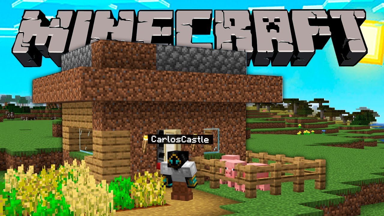 AS&Iacute; FUE mi PRIMER D&Iacute;A en MINECRAFT! 😂 - CARLOSCASTLE MINECRAFT