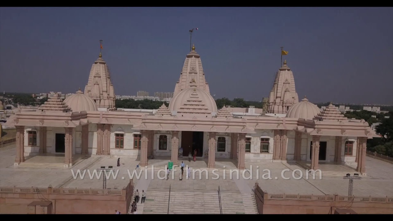 Adalaj Trimandir temple complex in Gujarat: An aerial view