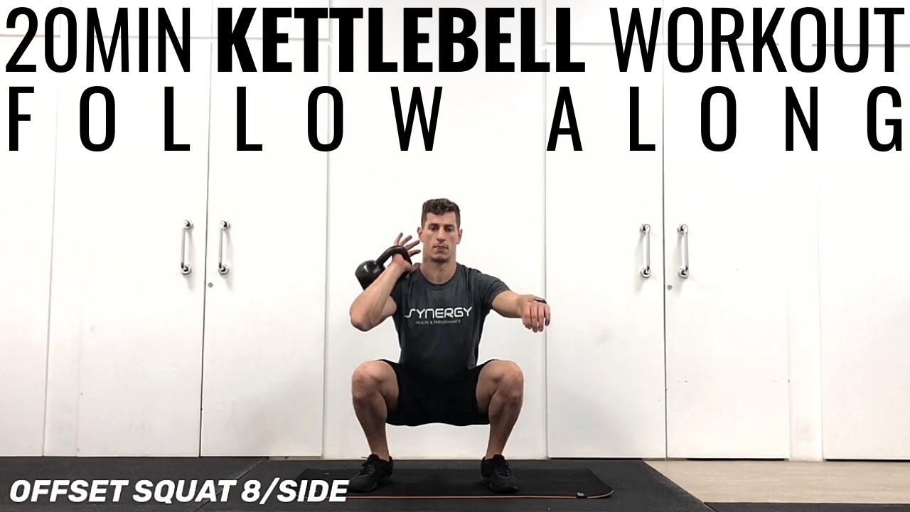 20 minute FOLLOW ALONG Single Kettlebell Workout