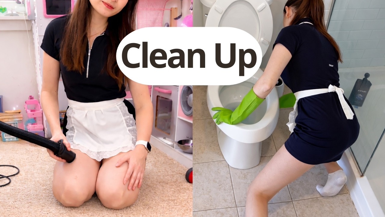 Deep Cleaning Kids Room & Toilet Scrub | Satisfying Vacuum & Gloves On Cleaning 🧤