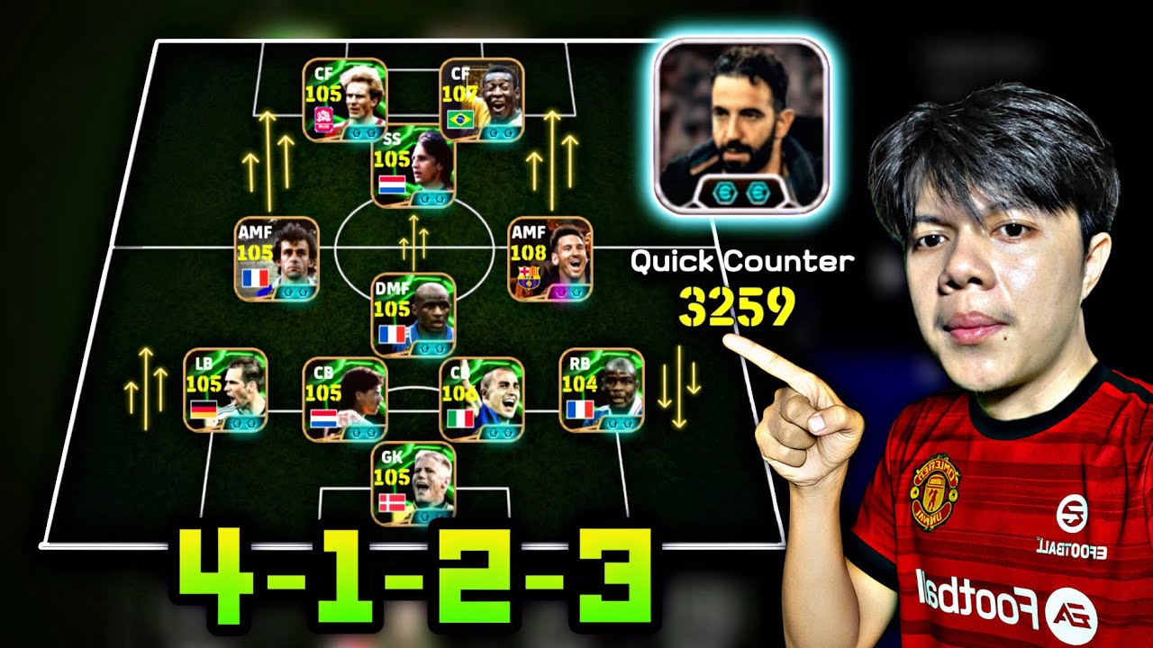 เล่นโคตรดีบุกโคตรง่าย !! แผนหลักใหม่ 4-1-2-3 สไตล์ Quick Counter | efootball 2025