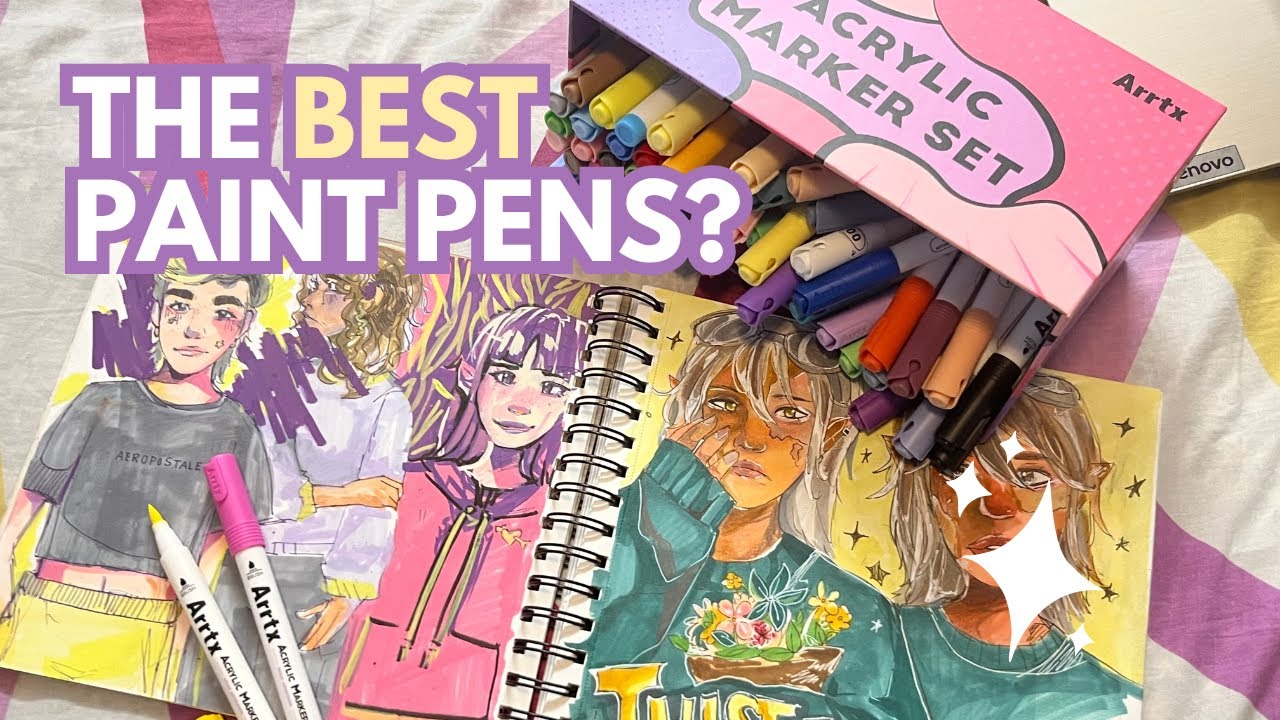MY FAVORITE PAINT PENS 🎨⚡️ sketchbook session with Arrtx Acrylic Paint Markers (60 set)