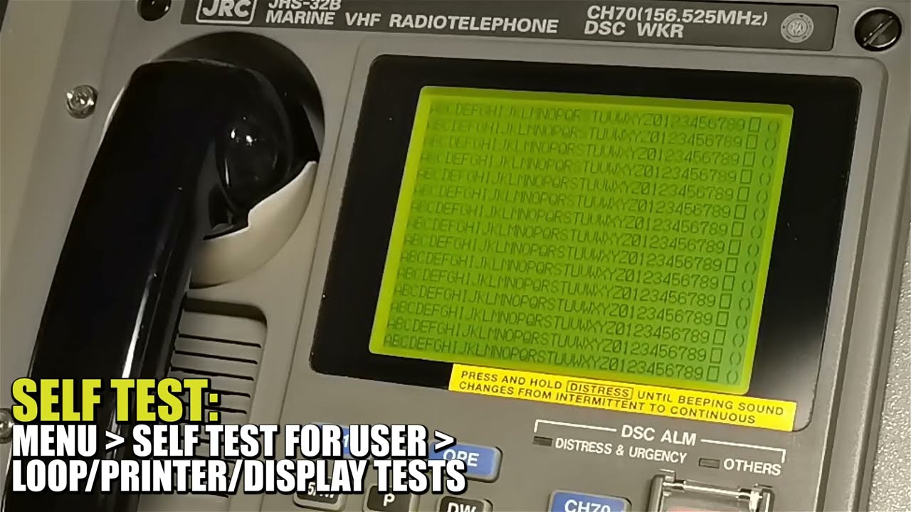 JRC JHS 32B MARINE VHF RADIOTELEPHONE SELF TEST, CALLS, AUTOACKNOWLEDGEMENT, DUAL WATCH | UASUPPLY