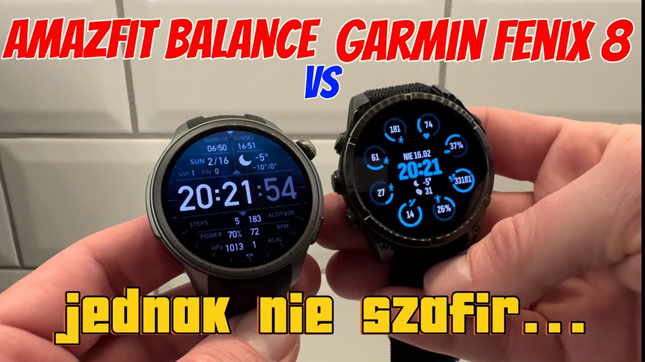 Amazfit Balance vs Garmin Fenix 8 - TAKIEGO TESTU NIE SPODZIEWAŁEM SIĘ!👌💪jednak nie szafir🤔