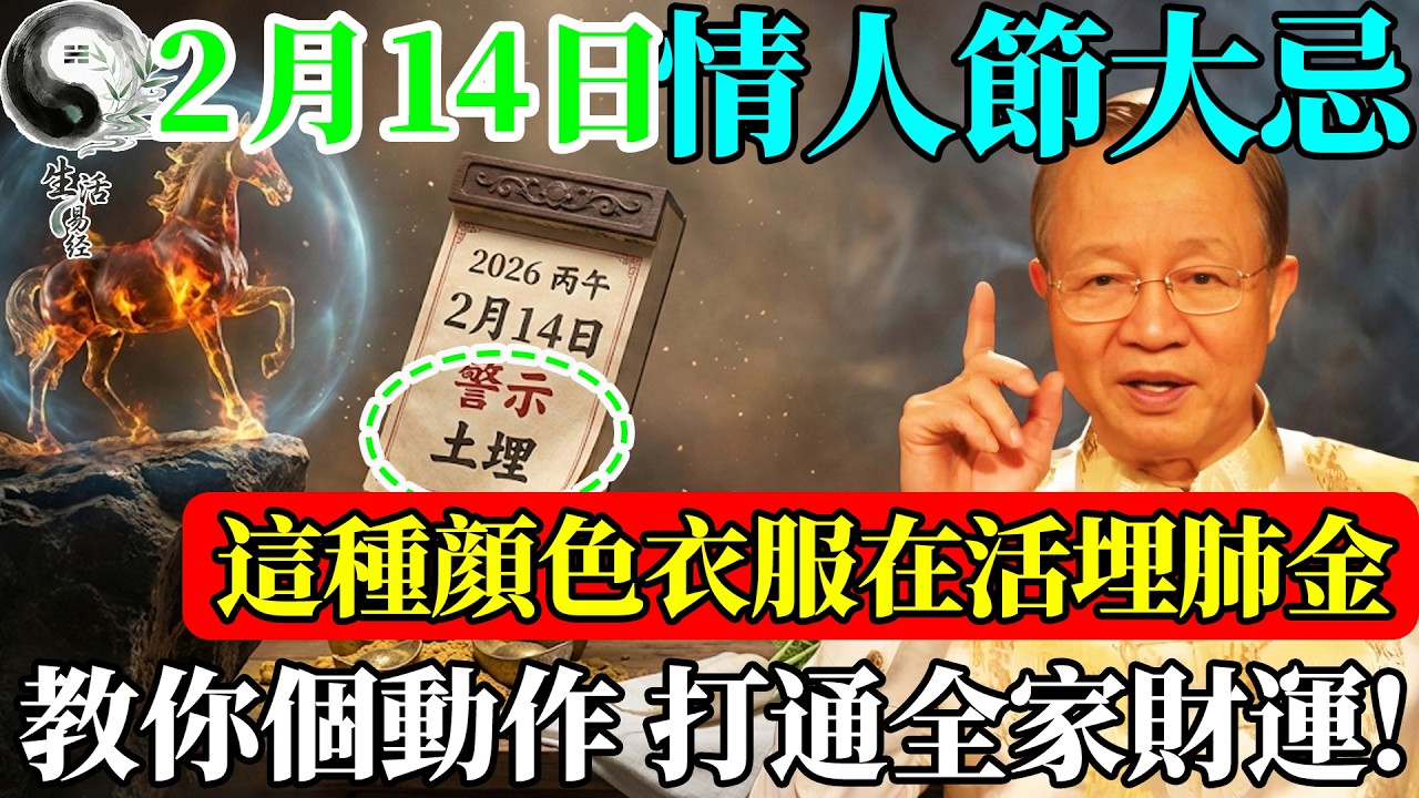 2月14日，這件衣服正在『活埋』你的肺！己未日『土多金埋』，不想皮膚爛、咳出血，出門前立馬脫掉！#曾仕強 #易經智慧 #易經 #正能量 #風水 #國學 #國學智慧 #人生哲理 #人生感悟 #因果
