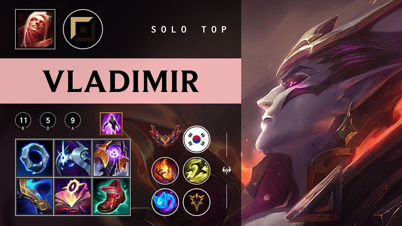 Vladimir Top vs Fiora - KR Grandmaster Patch 26.03