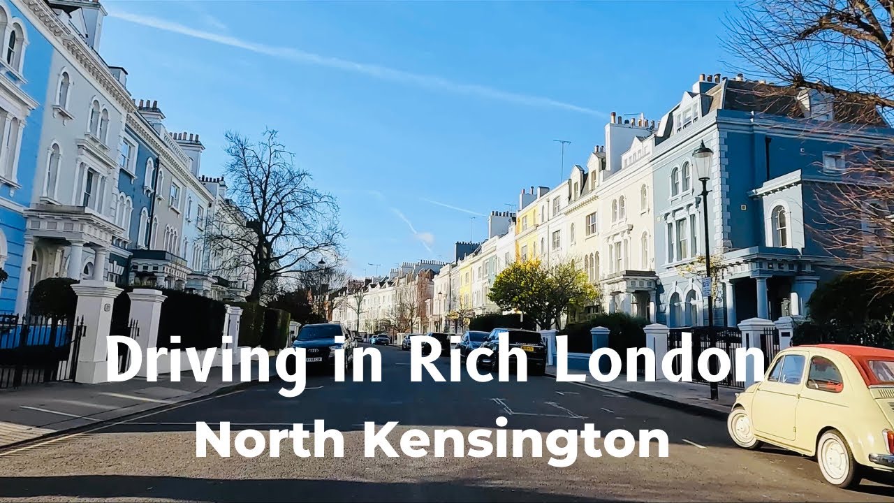 Driving in Most Expensive areas of London | North Kensington, Notting Hill, Holland Park | Feb 2023