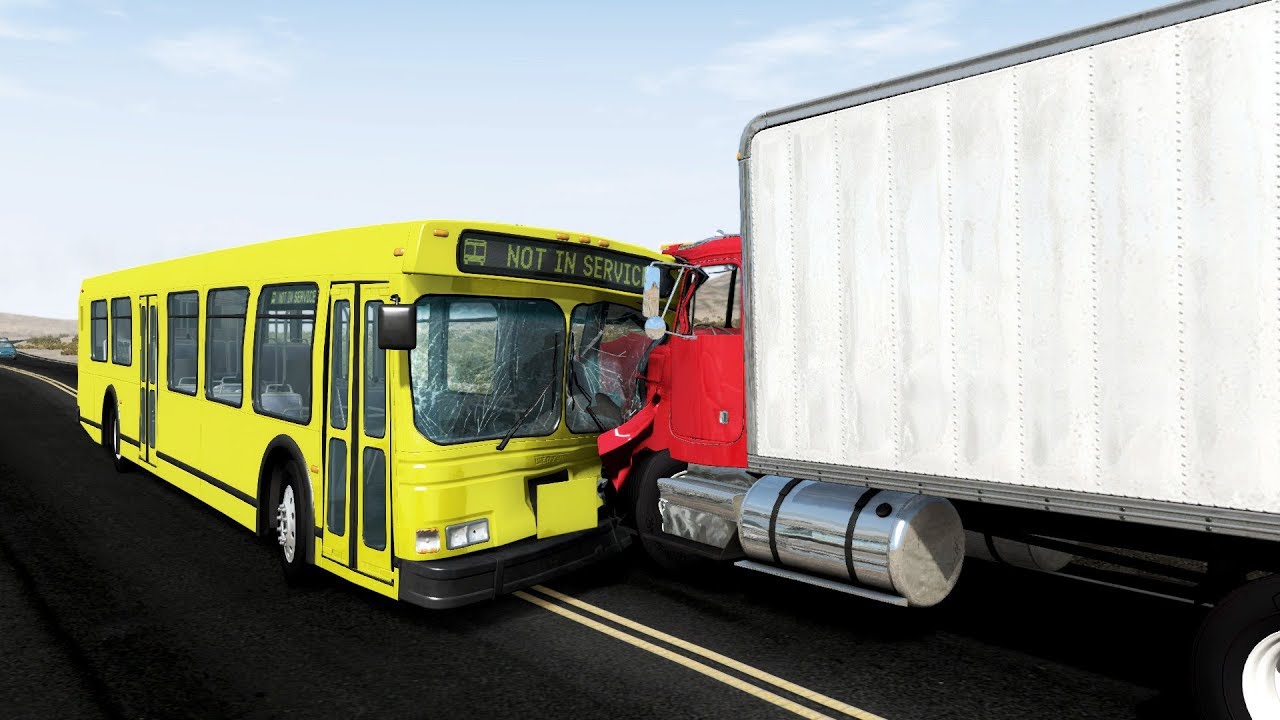 City & Highway Bus Crashes 5 - BeamNG.Drive
