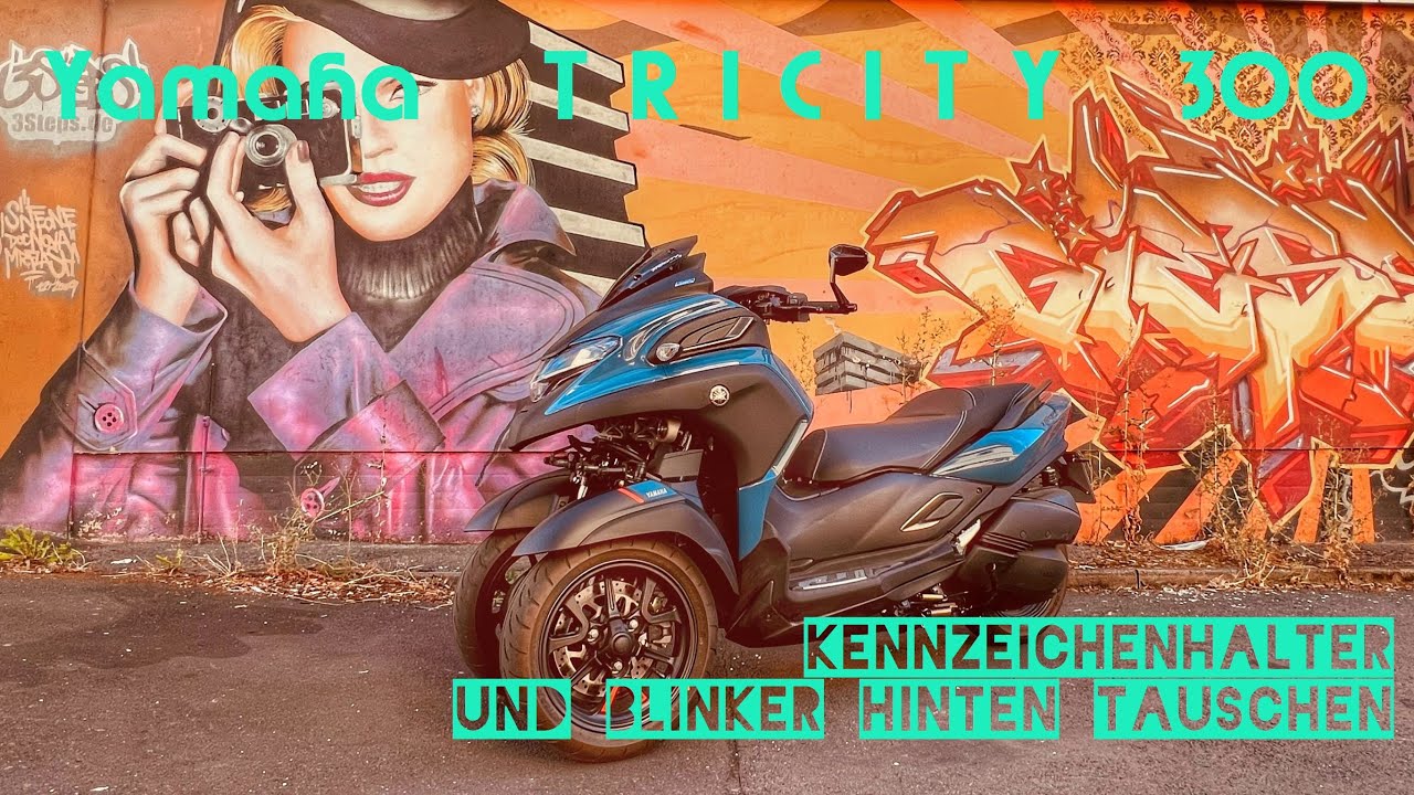 Yamaha Tricity 300 Kennzeichenhalter und Blinker tauschen