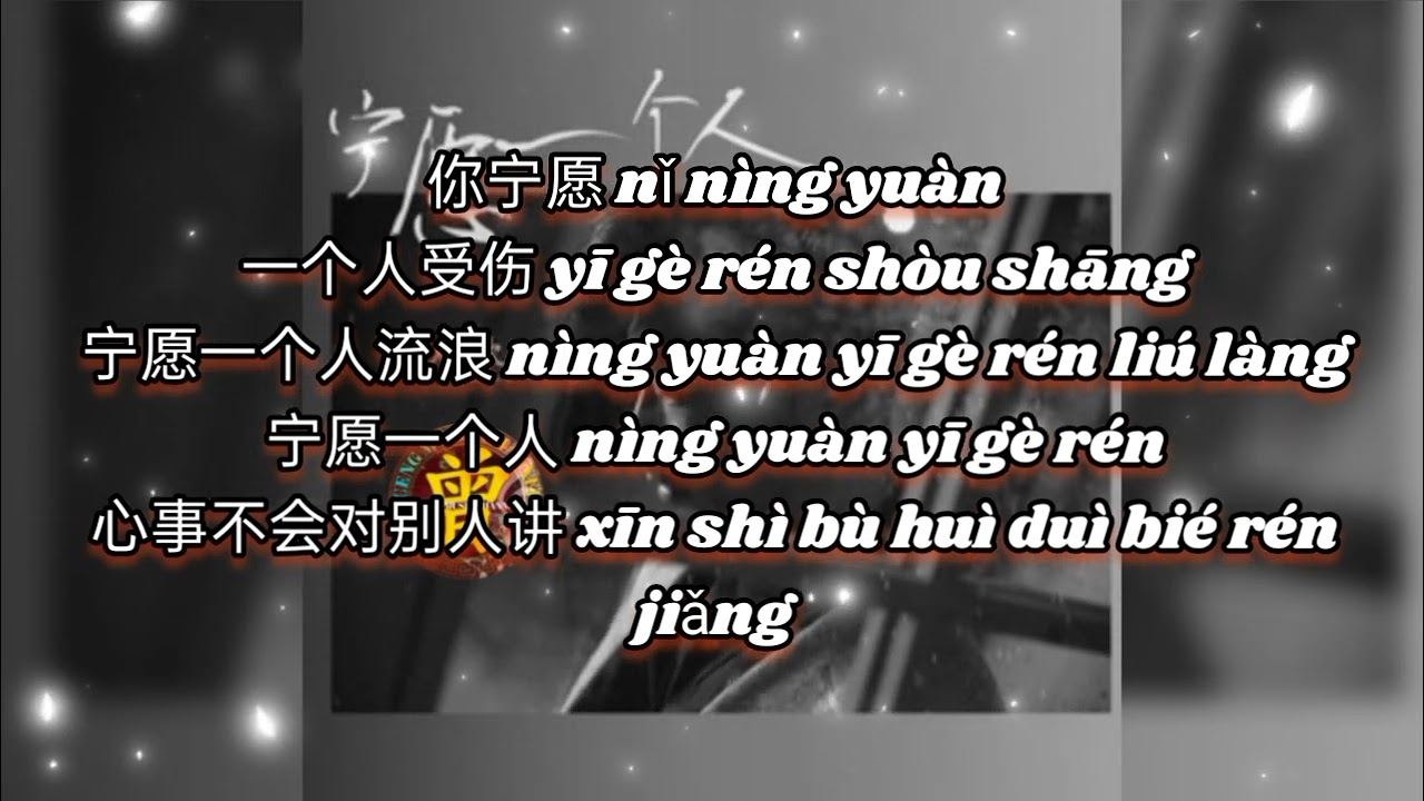 ▶️ 宁愿一个人 Ning yuan yi ge ren 大欢 Da huan 【中/pinyin】