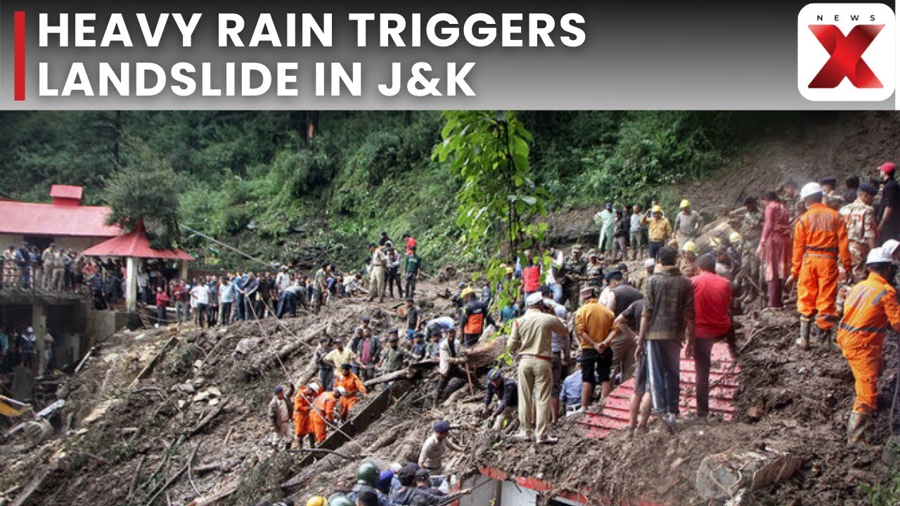 Jammu Flood Havoc: Heavy Rain Triggers Landslide in Udhampur, Chenab River Overflows | NewsX