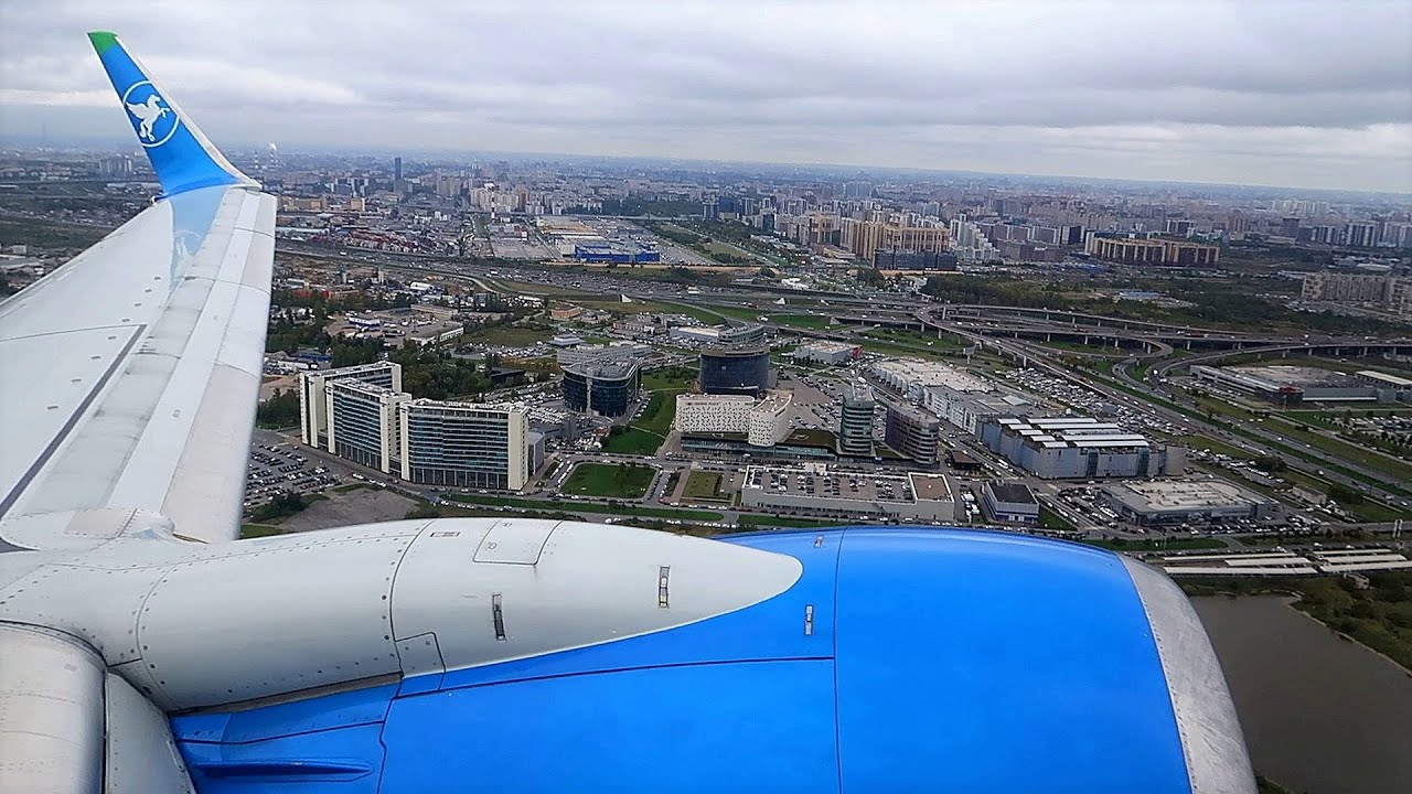 Взлет из Пулково Boeing 737-900ER  Pegas Fly