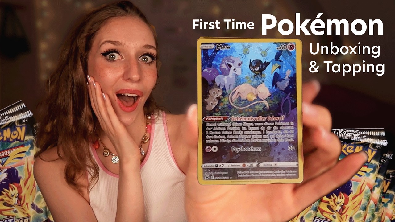 ASMR Pokémon👑 Zenit der Könige Unboxing, Card Tracing + Reading (German)