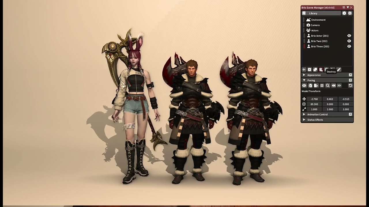 How to Gpose in FFXIV with Brio - Part 1: Actors, NPCs, and Character Data