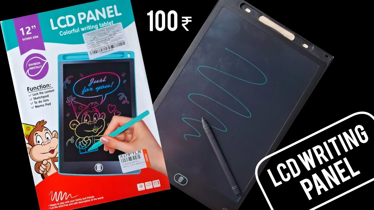 LCD PANEL (COLOUR FUL WRITING TABLET) JUST RS 100 #video #LCD #panel #abcd