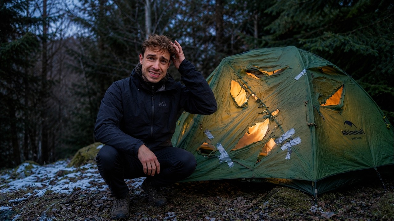 Mi tienda estaba ROTA&hellip; tuve que IMPROVISAR para SOBREVIVIR en el Bosque