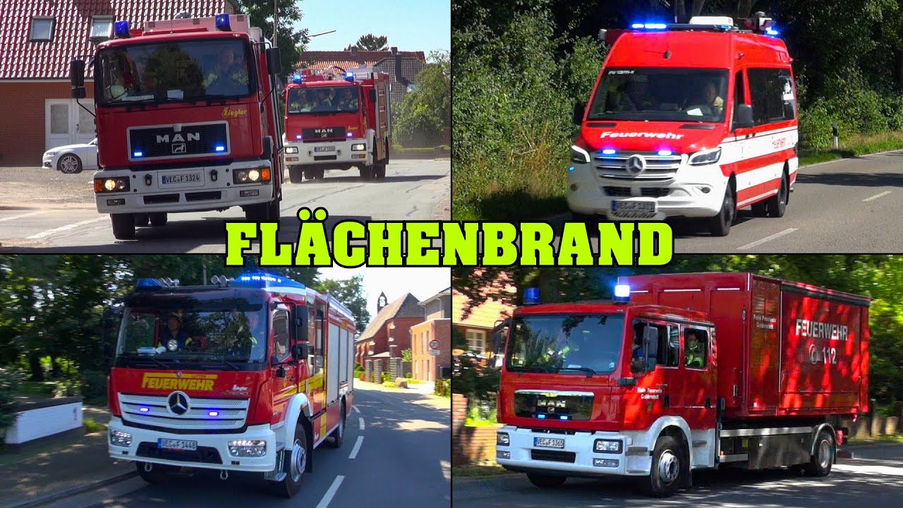 [BRAND STROHBALLENPRESSE] - VOLLALARM | Einsatzfahrten Feuerwehr GOLDENSTEDT & Feuerwehr LUTTEN