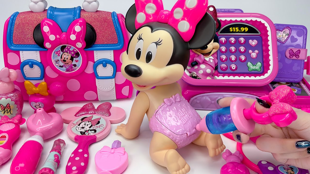 Minnie Mouse 2026🎀 Set Unboxing del maquillaje vs juego m&eacute;dico rosa de Minnie, colecci&oacute;n de Disney