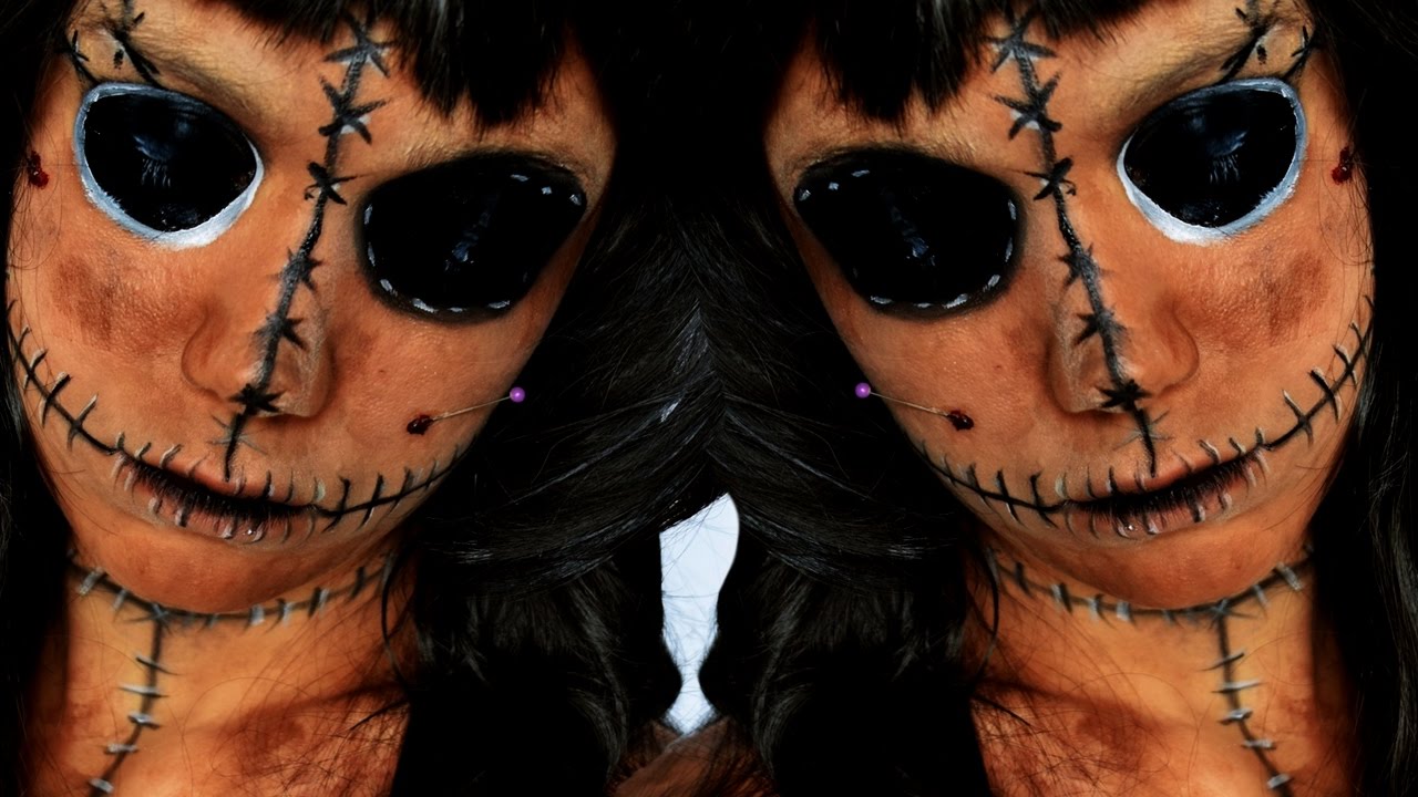 LA POUPEE VOODOO - Tutoriel maquillage facile pour Halloween - Horreur Garantie !
