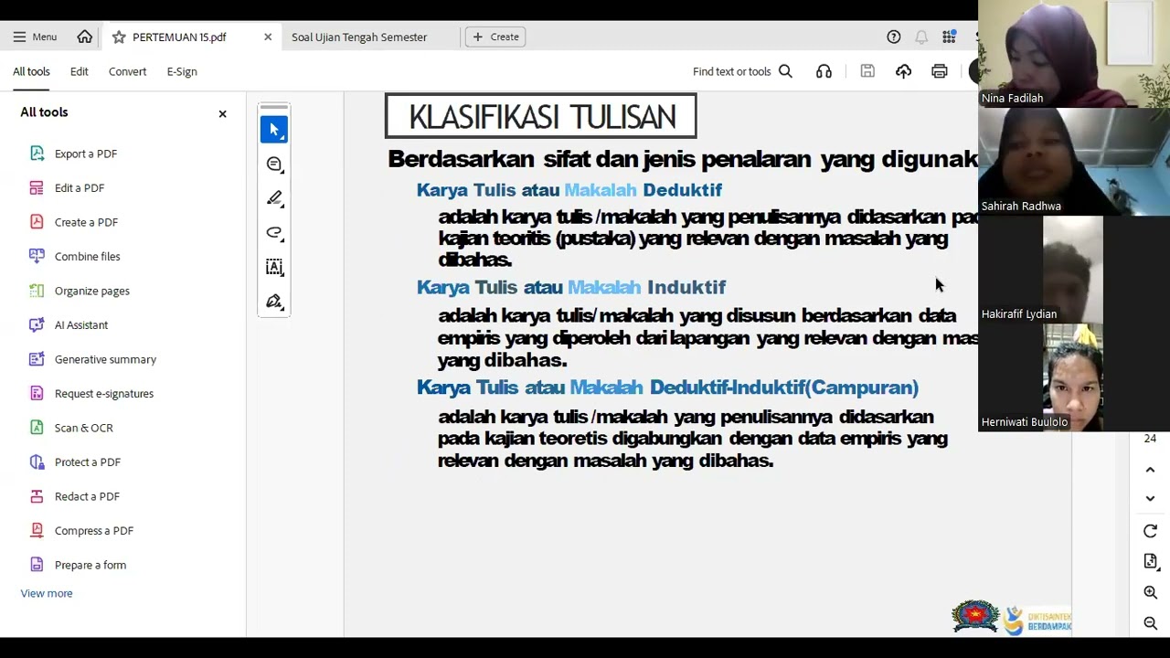 PERTEMUAN 15 DAN 16 (UAS)