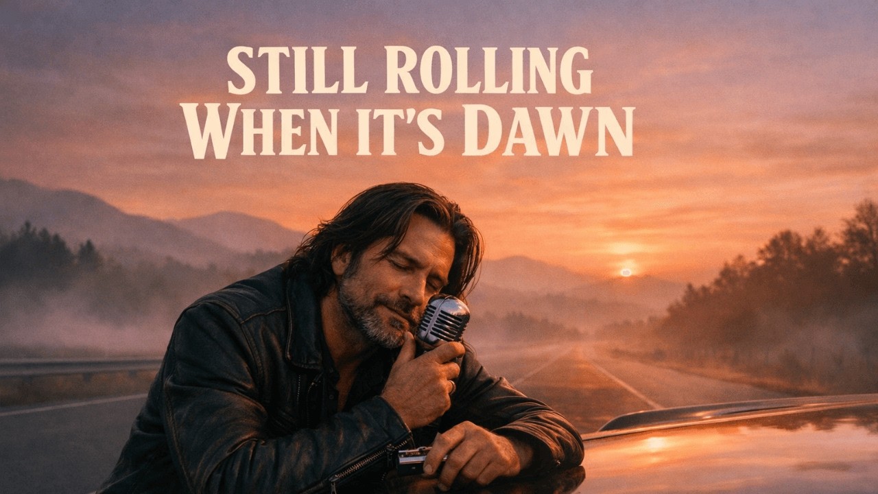 Still Rolling When It’s Dawn | Sunrise Blues Rock Road Anthem | Roadfire Rock Original