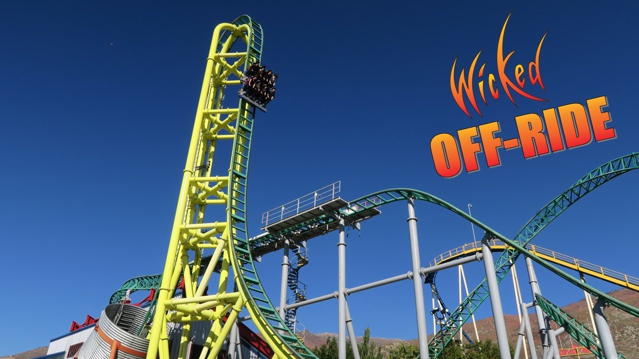 Wicked Off-Ride Footage, Lagoon Zierer Vertical Launch Coaster | Non-Copyright