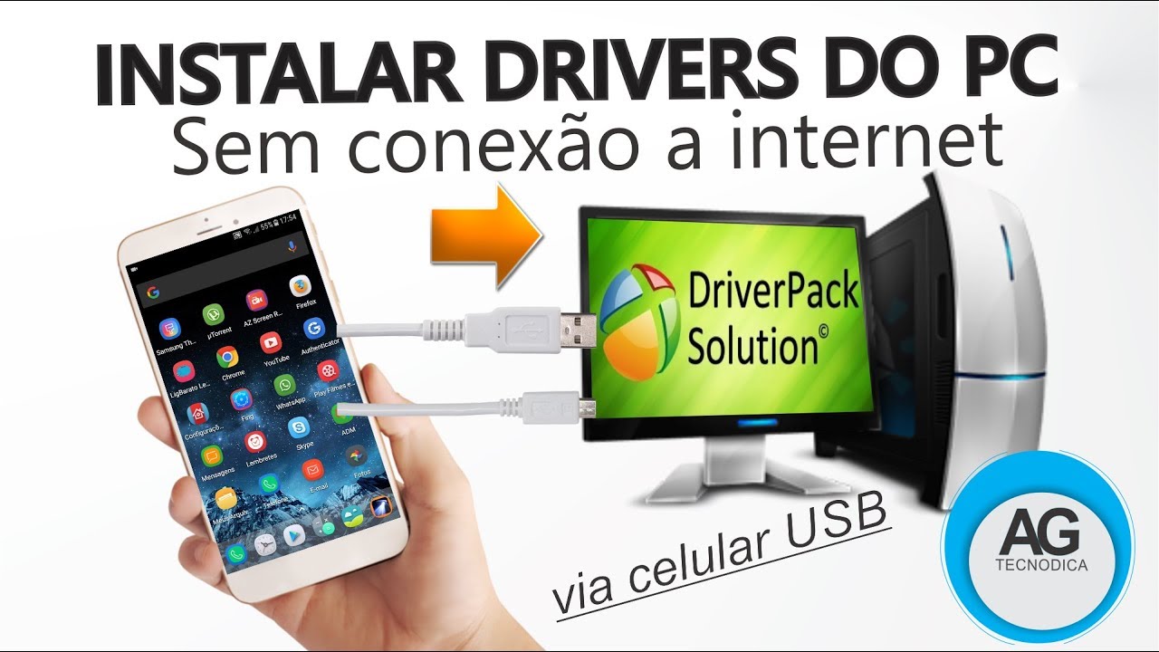 Como instalar todos drivers do PC sem conex&atilde;o a internet, com celular