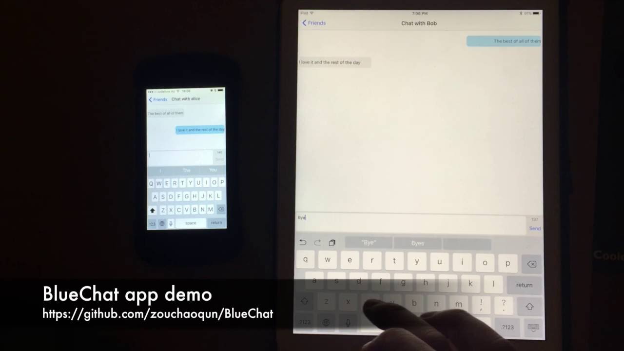 BlueChat app demo