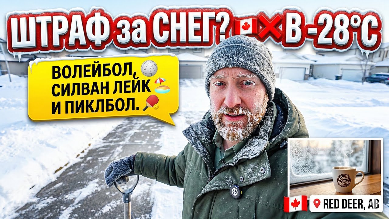 ШТРАФ ЗА СНЕГ В КАНАДЕ! 🇨🇦❄️ Чистка в -28°C, Волейбол и Spill the Beans в Силван Лейк