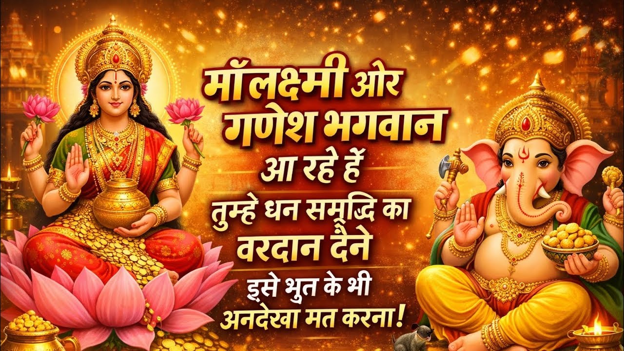 मां लक्ष्मी और गणेश भगवान आ रहे हैं तुम्हें धन समृद्धि का वरदान देने इसे भूलकर भी अनदेखा मत करना जय