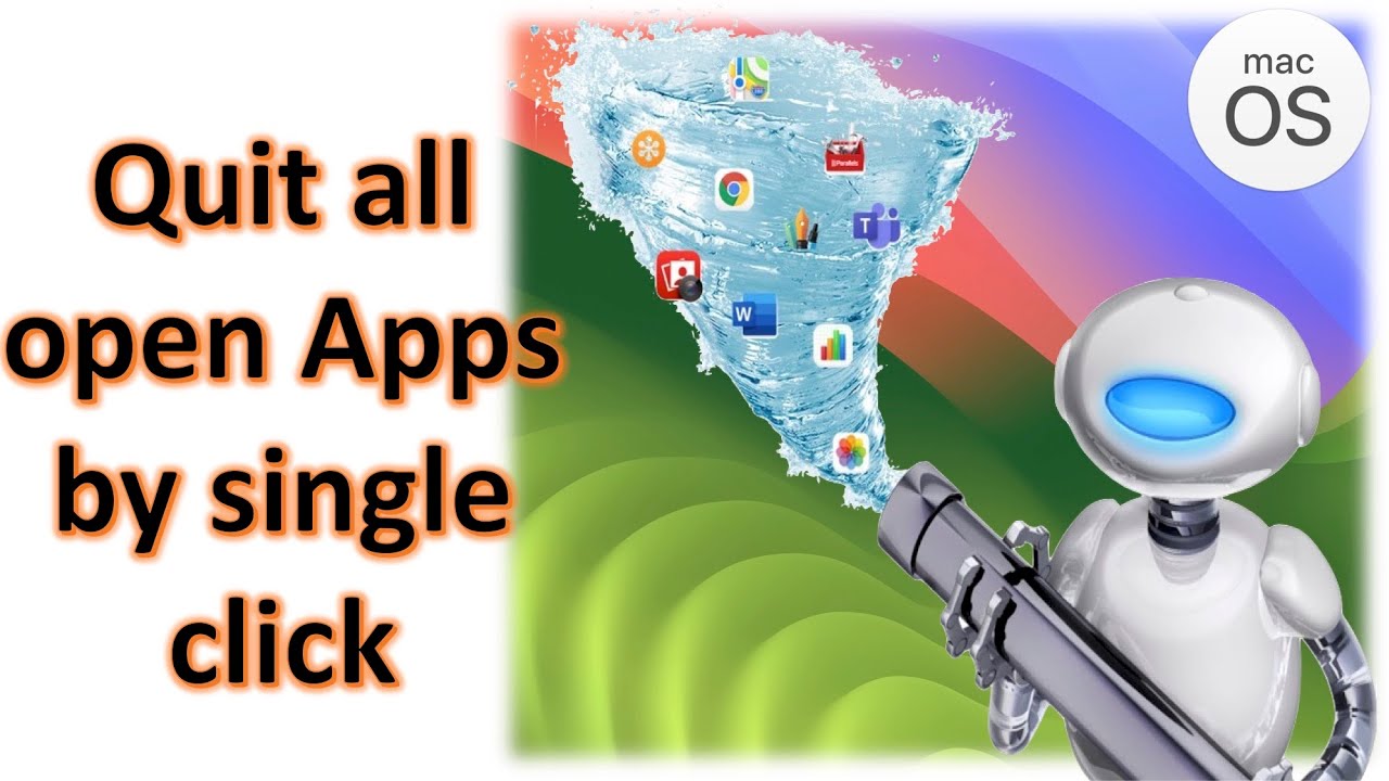 How to Quit all open Apps on macOS desktop by single click ?