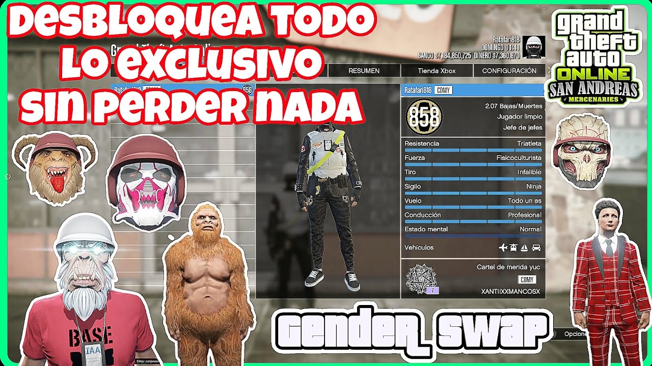 💥COMO DESBLOQUEAR MASCARAS KRAMPUS Y TODO LO EXCLUSIVO SIN PERDER NADA AMBOS PERSONAJES #genderswap