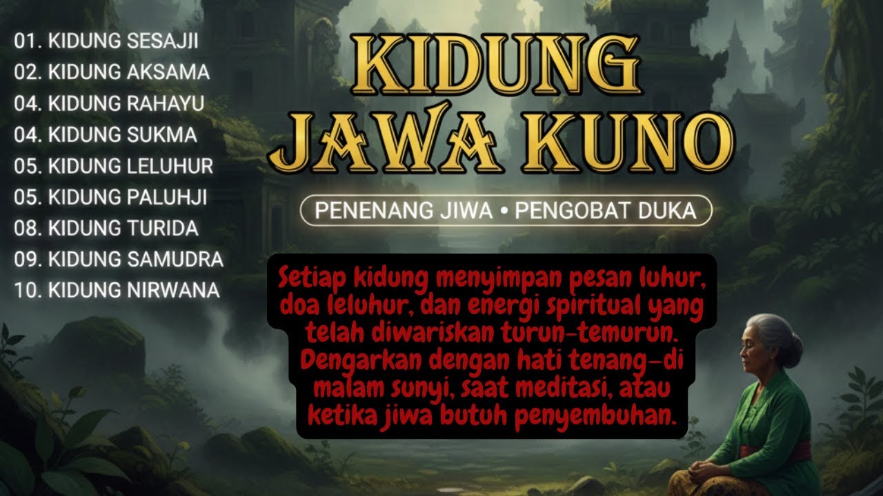KIDUNG JAWA KUNO – Penenang Jiwa & Pengobat Duka | 10 Kidung Sakral dari Tanah Jawa