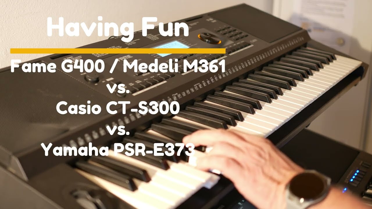 Entry Level Keyboards Compared - Fame G400 / Medeli M361 - Casio CT-S300 - Yamaha PSR-E373