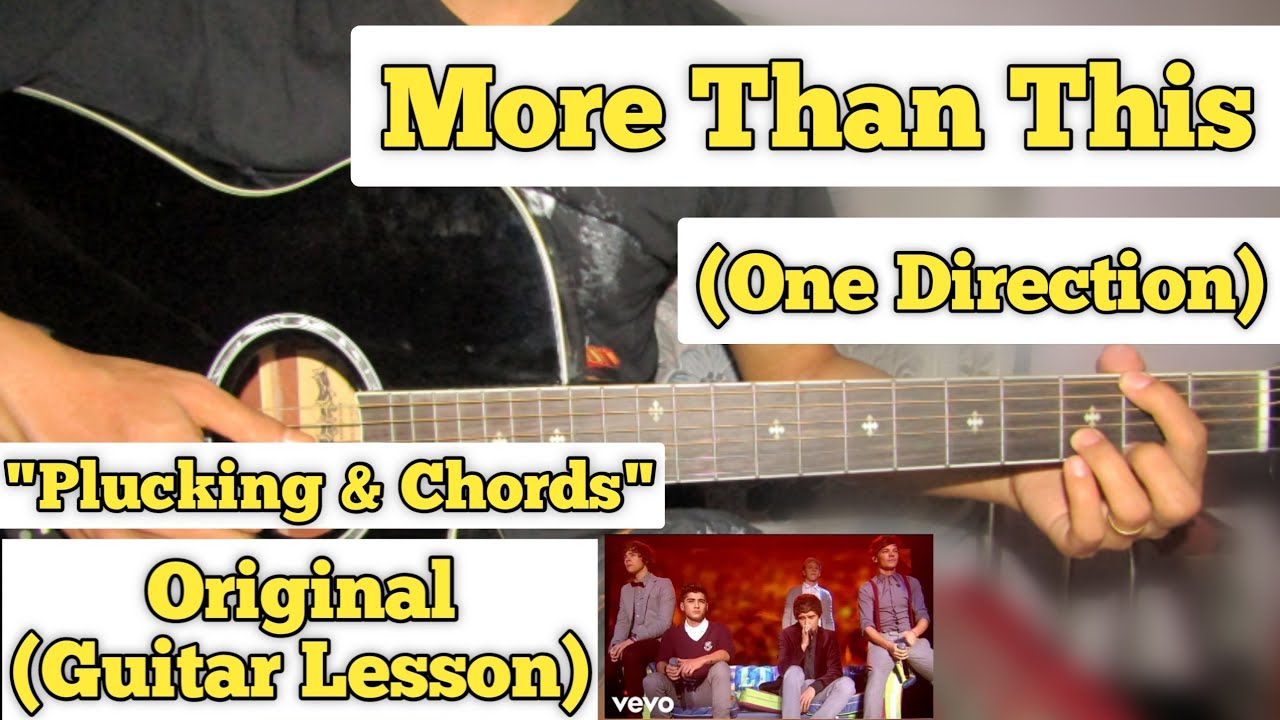 More Than This - One Direction | Guitar Lesson | Plucking & Chords |