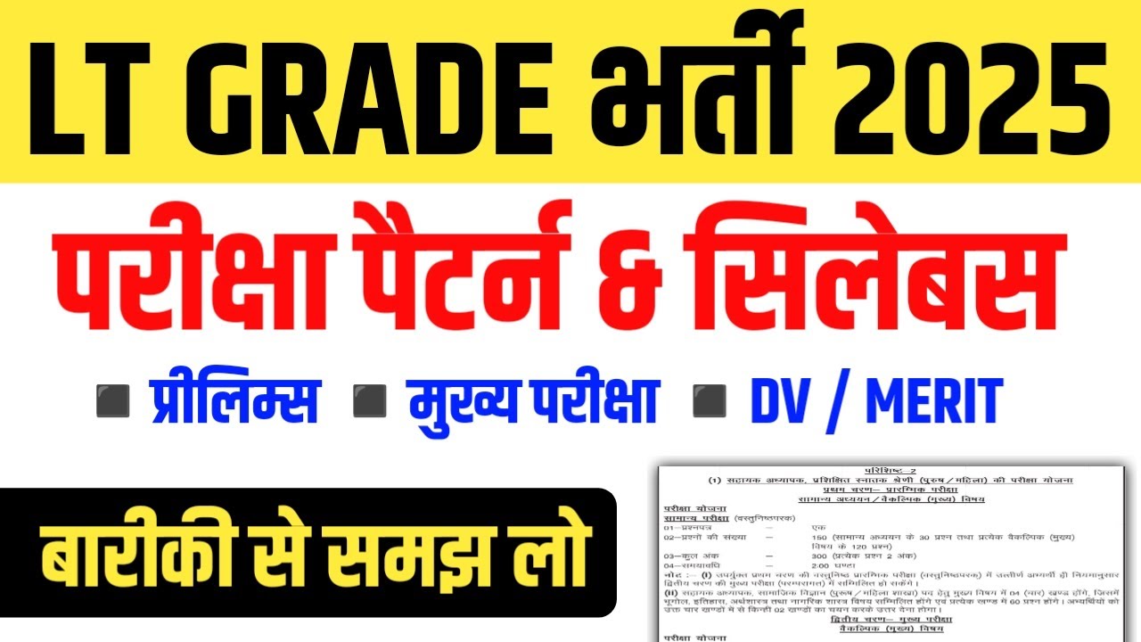 UPPSC LT GRADE 2025 Exam Pattern & Selection Process । LT GRADE 2025 NEW SYLLABUS