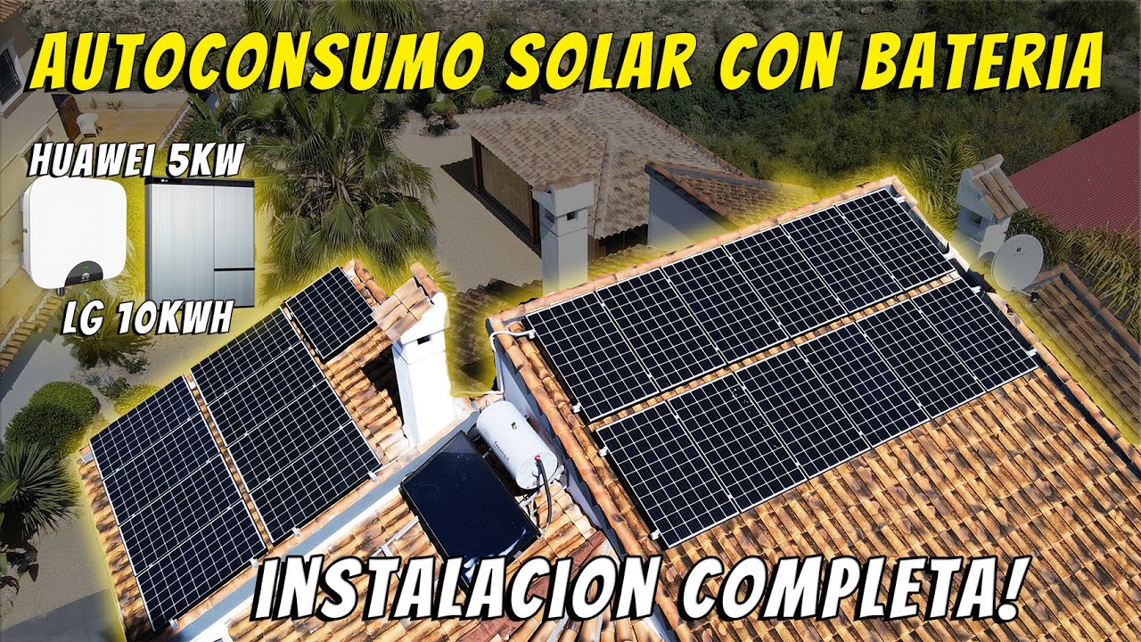 ✅Autoconsumo SOLAR FOTOVOLTAICO - instalación COMPLETA Huawei HIBRIDO y BATERÍA de LITIO de LG Chem🔋