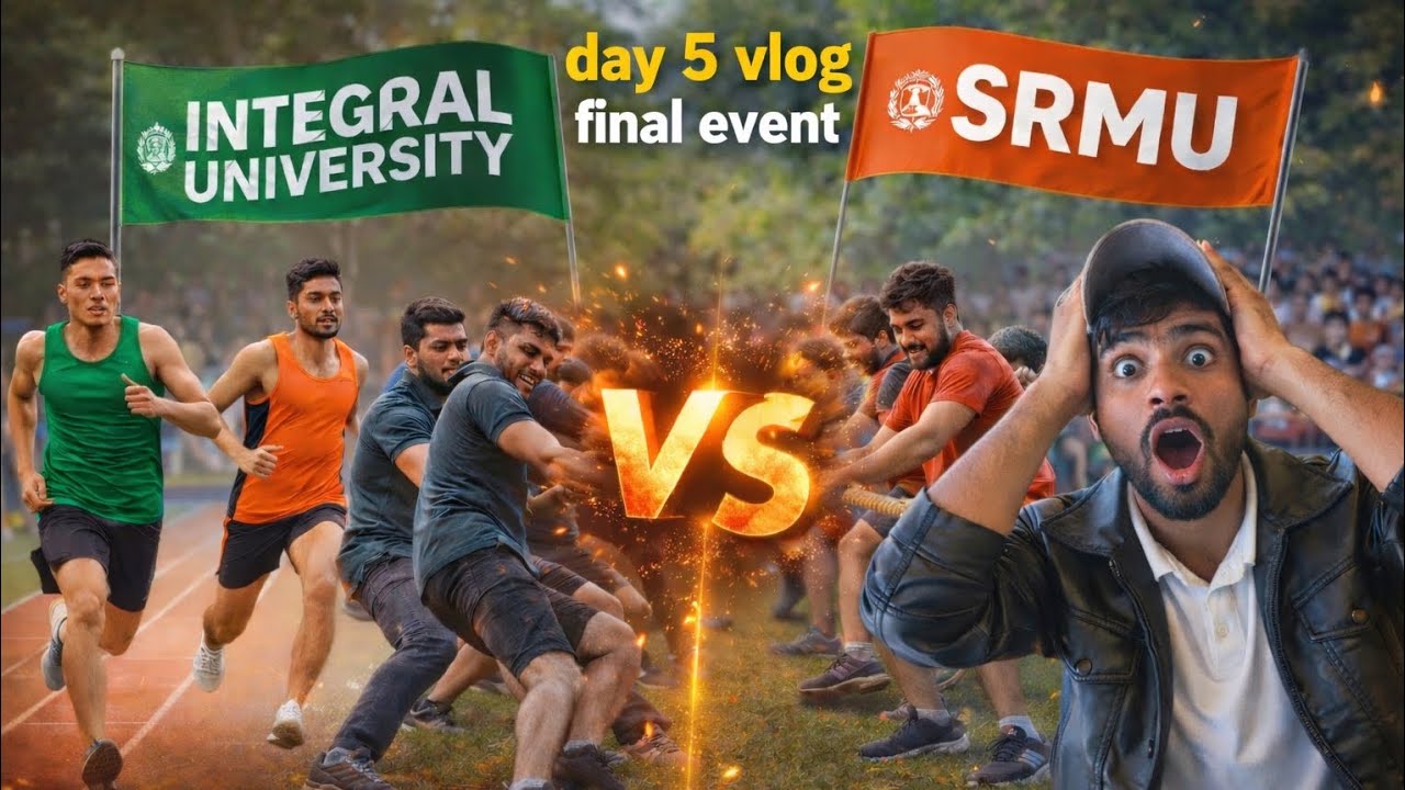 Final sports event day 5 vlog ! Lucknow university Integral university vs SRMU tug of war